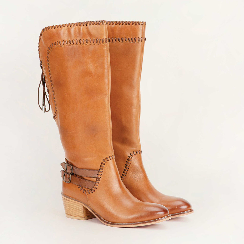 Loyal West Dusty Trail High Boot In Calfskin - Myra USA