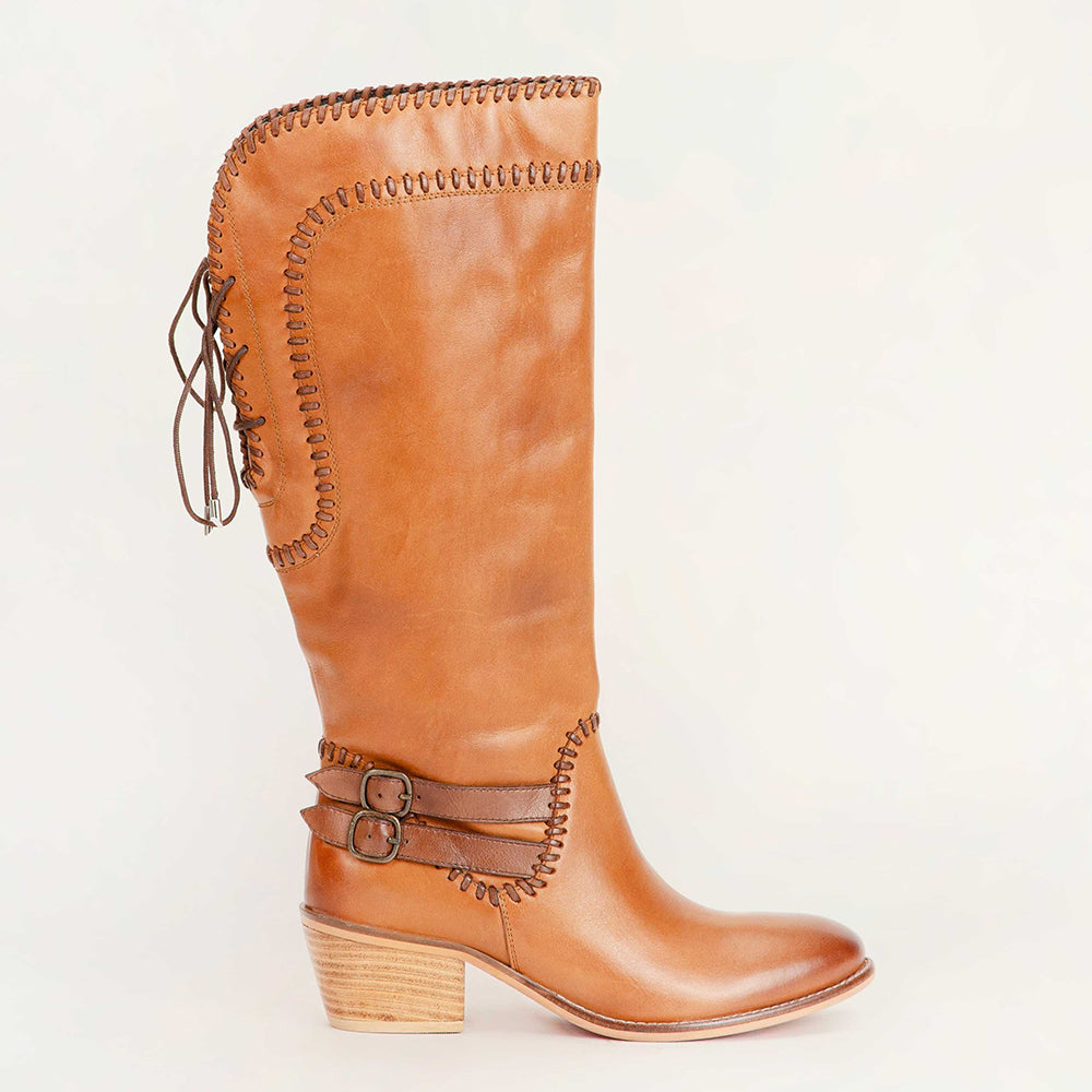 Loyal West Dusty Trail High Boot In Calfskin - Myra USA