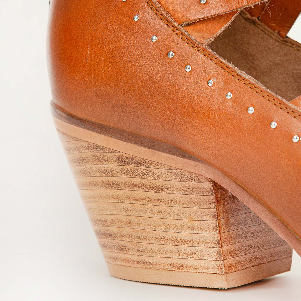 Loyal West Lace Up Booties In Calfskin - Myra USA