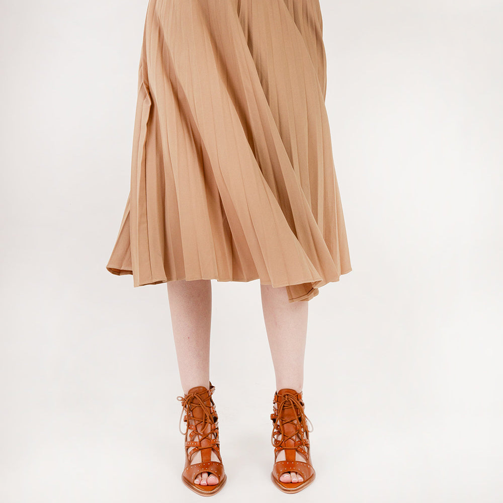 Loyal West Lace Up Booties In Calfskin - Myra USA
