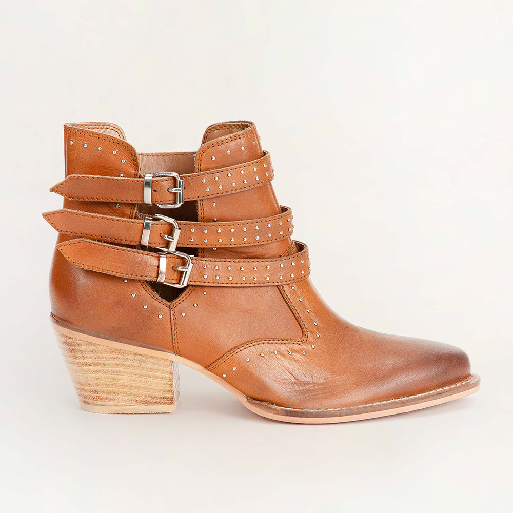 Loyal West Buckle In Ankle Booties & Calfskin