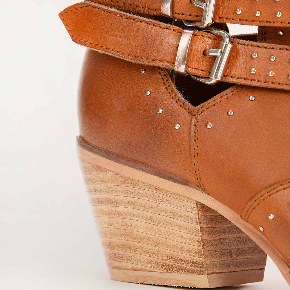 Loyal West Buckle In Ankle Booties & Calfskin