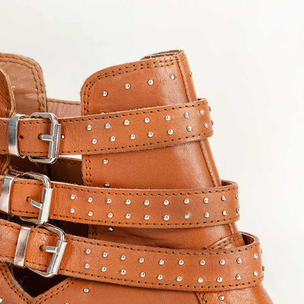 Loyal West Buckle In Ankle Booties & Calfskin