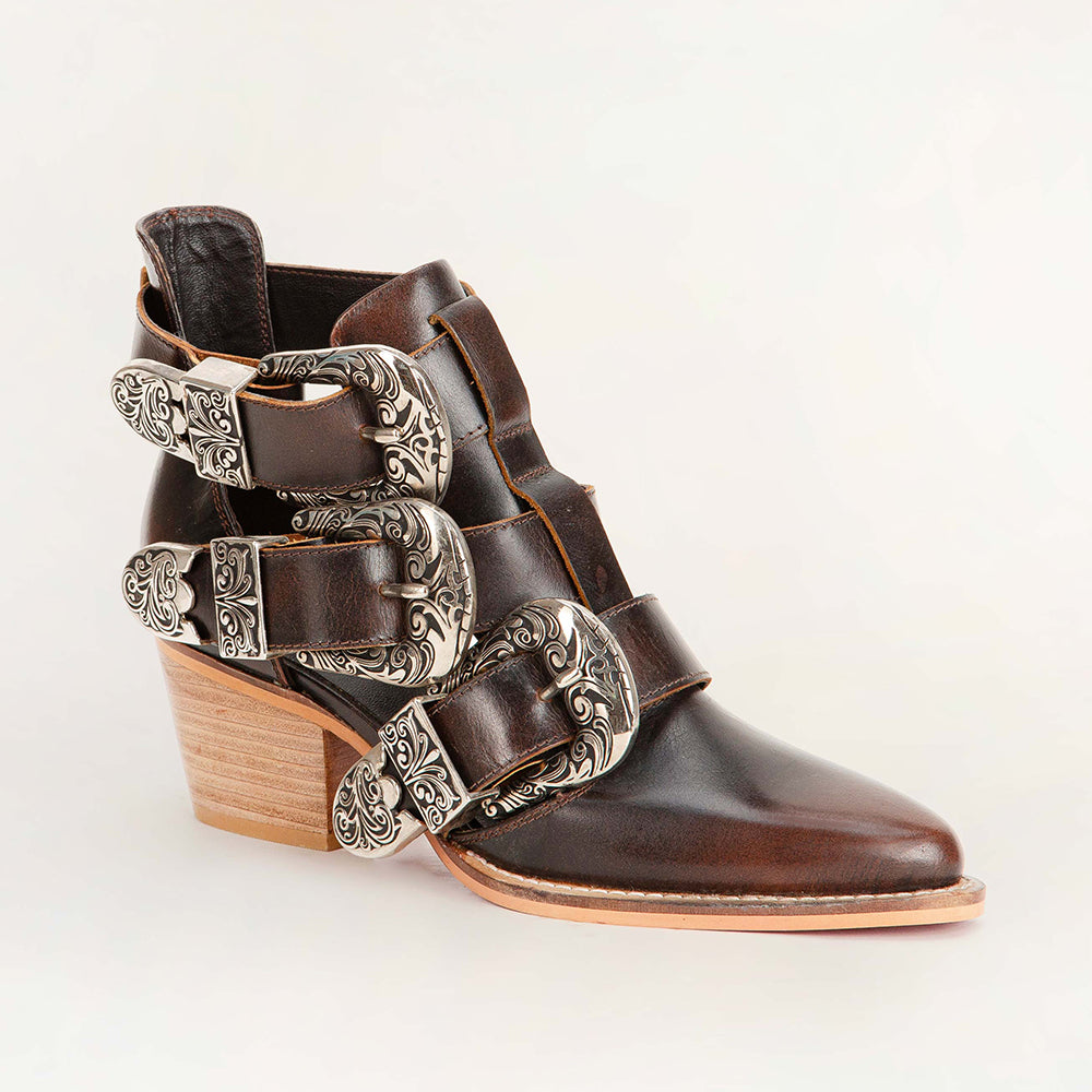 Loyal West Rodeo Ankle Bootie In Calfskin - Myra USA