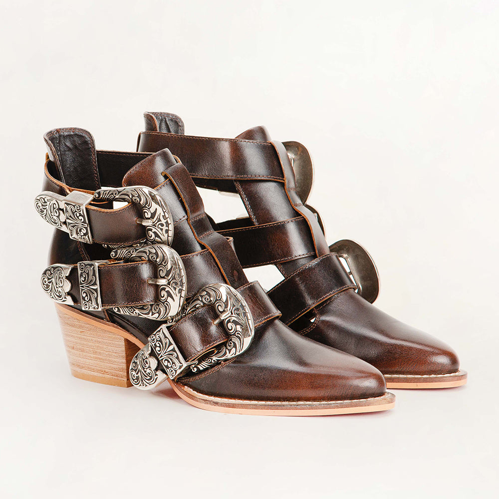 Loyal West Rodeo Ankle Bootie In Calfskin - Myra USA