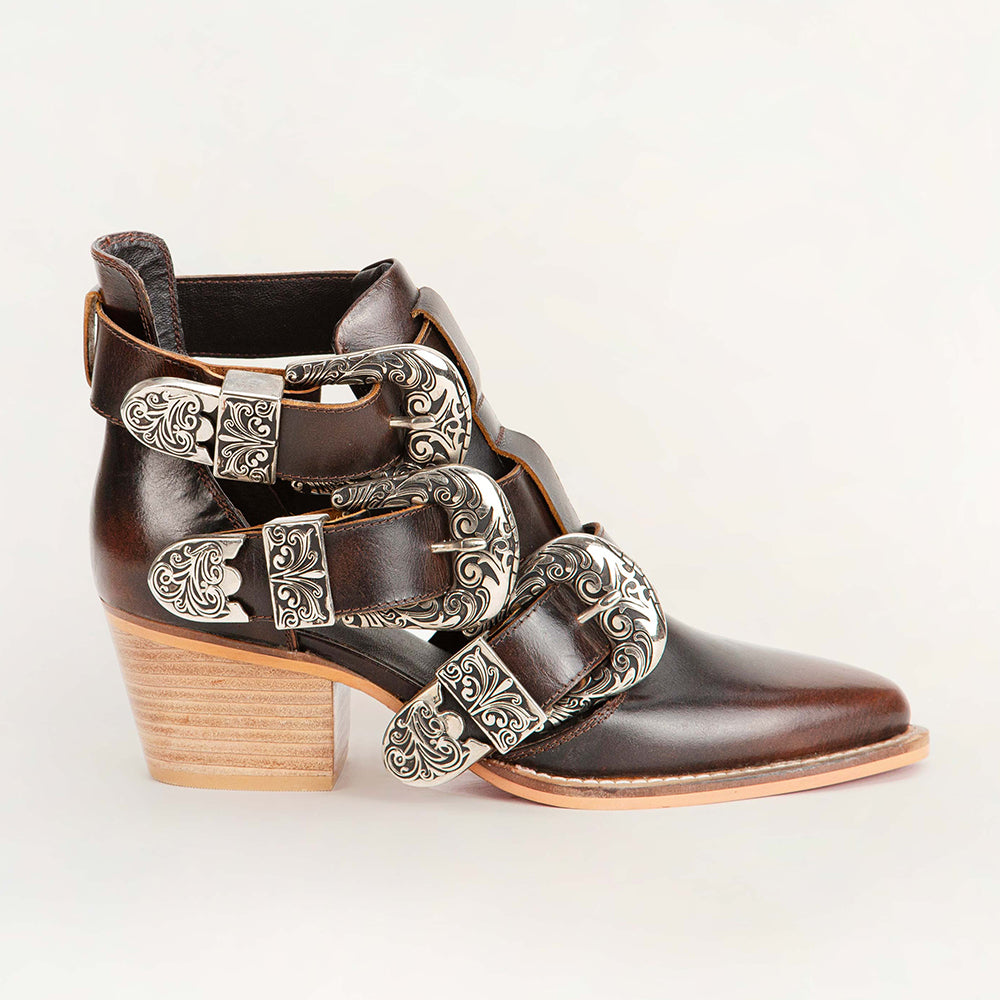 Loyal West Rodeo Ankle Bootie In Calfskin - Myra USA