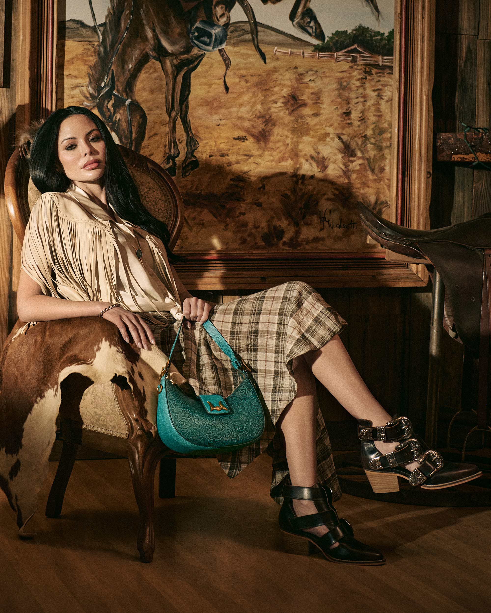 Loyal West Rodeo Ankle Bootie In Calfskin - New UI - Myra USA