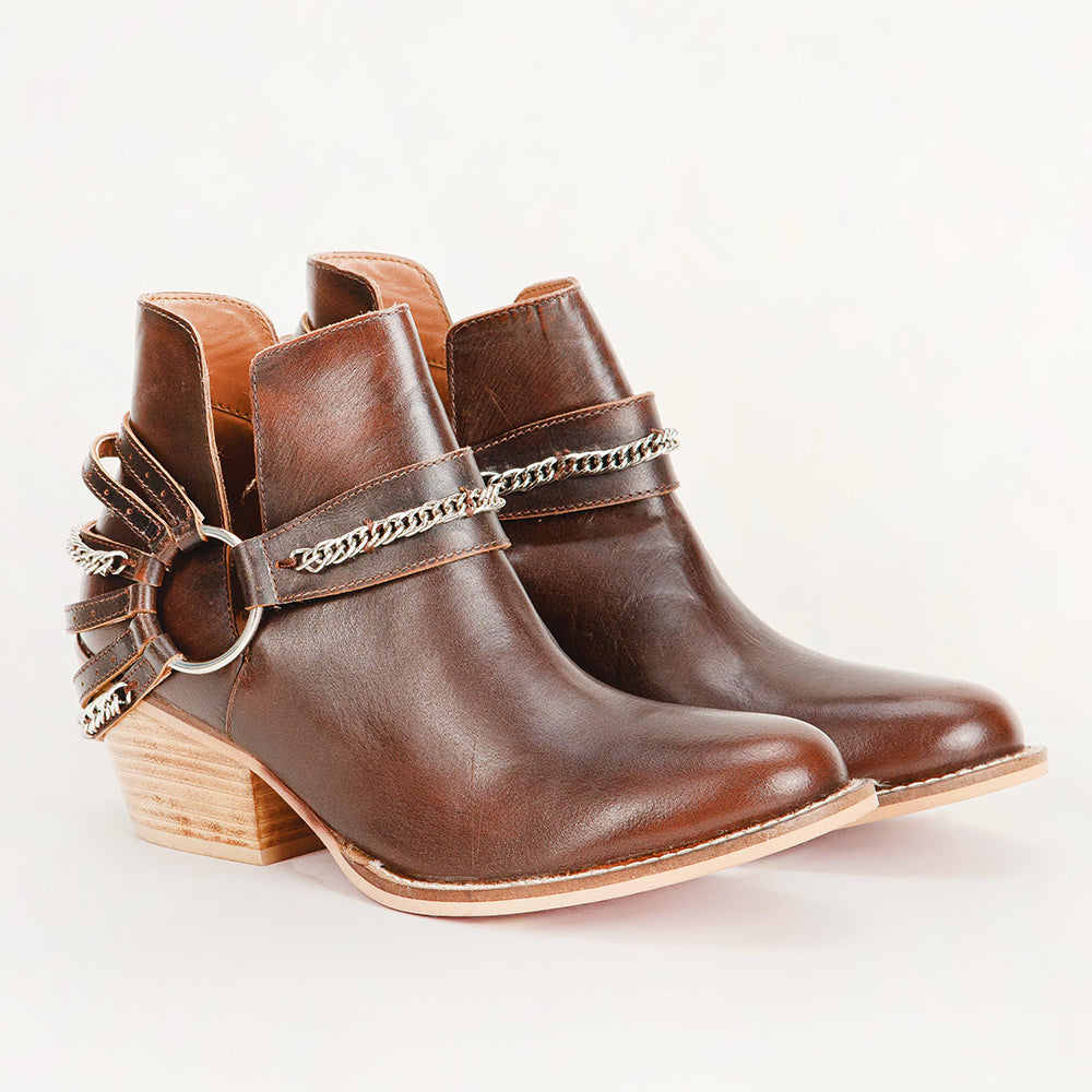 Loyal West Raven Vanyon Booties In Calfskin - Myra USA