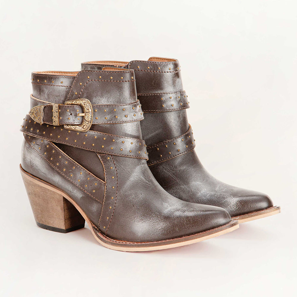 Loyal West Elena Booties In Calfskin - Myra USA