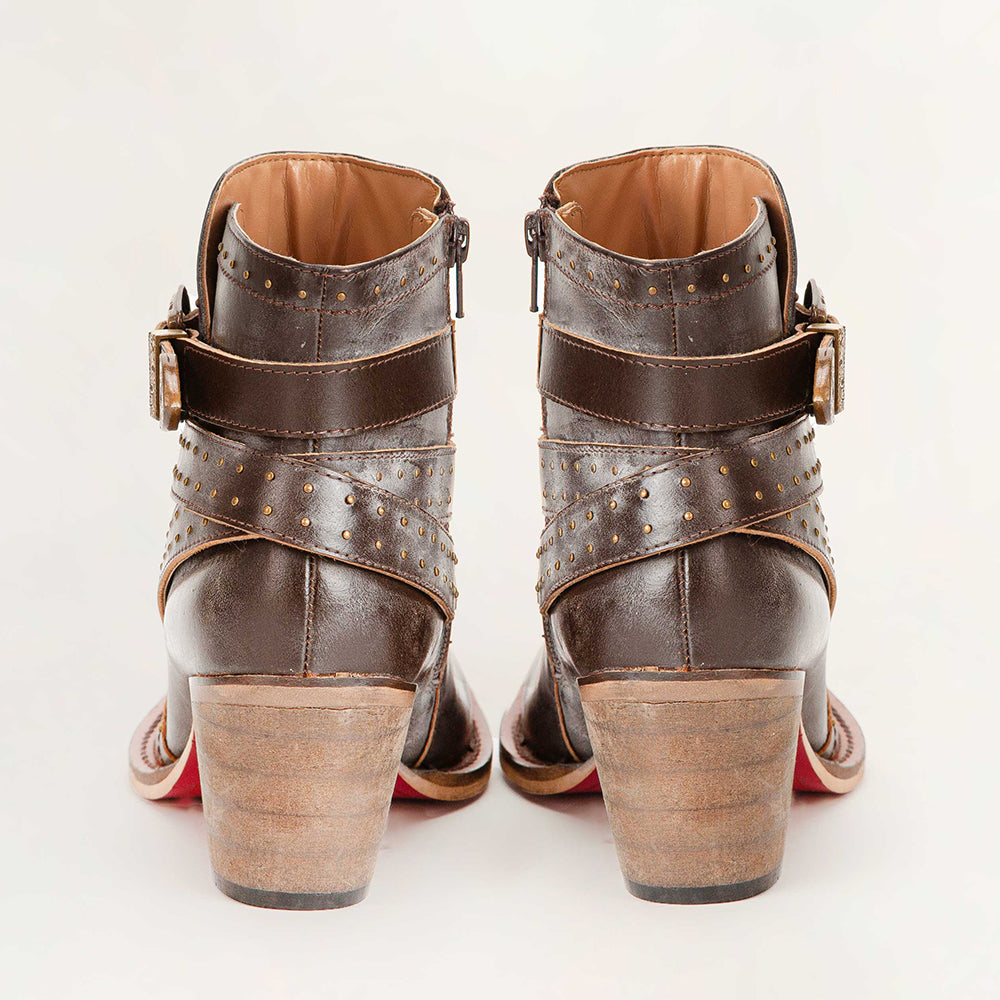 Loyal West Elena Booties In Calfskin - Myra USA