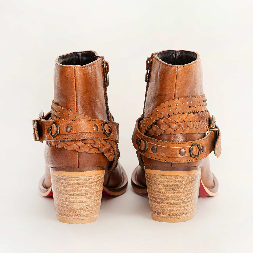 Loyal West Marlene Ankle Booties In Calfskin - Myra USA