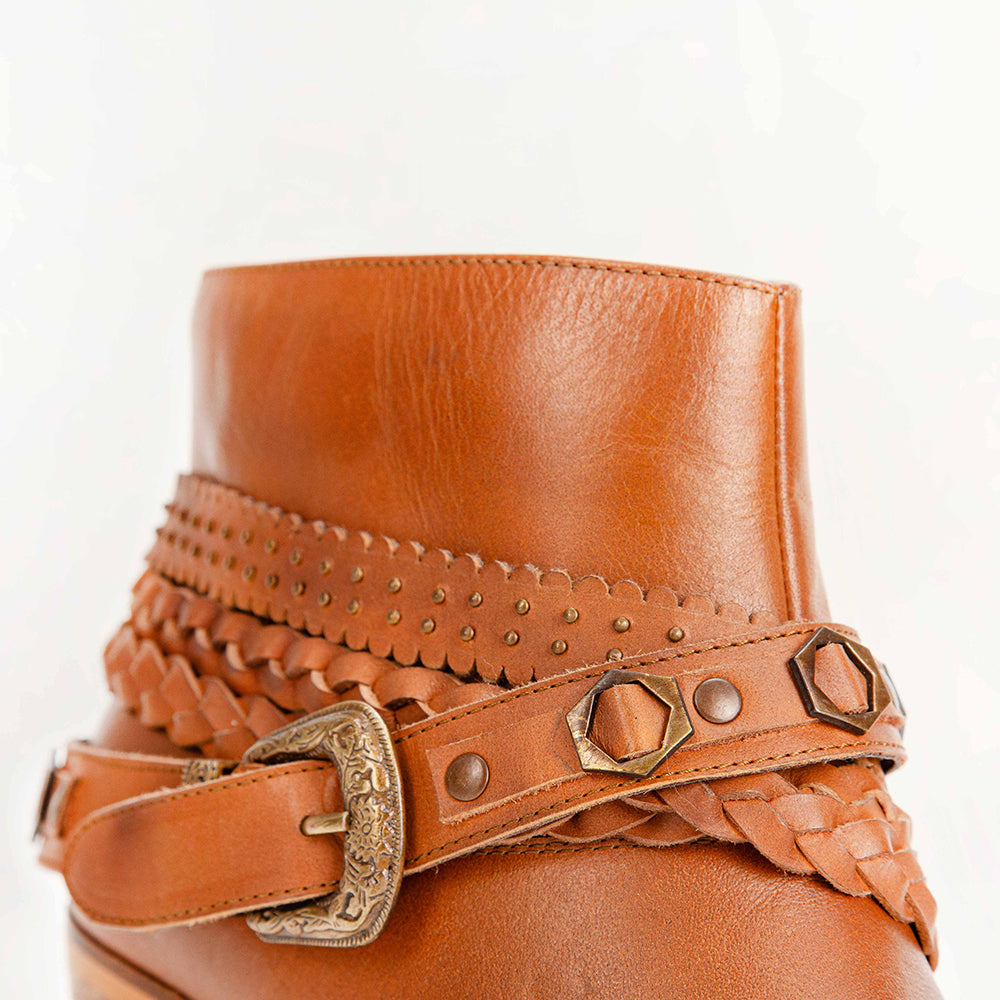 Loyal West Marlene Ankle Booties In Calfskin - Myra USA