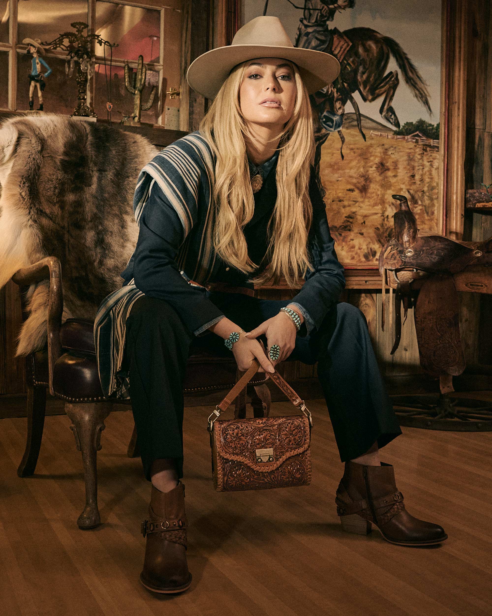 Loyal West Marlene Ankle Booties In Calfskin
