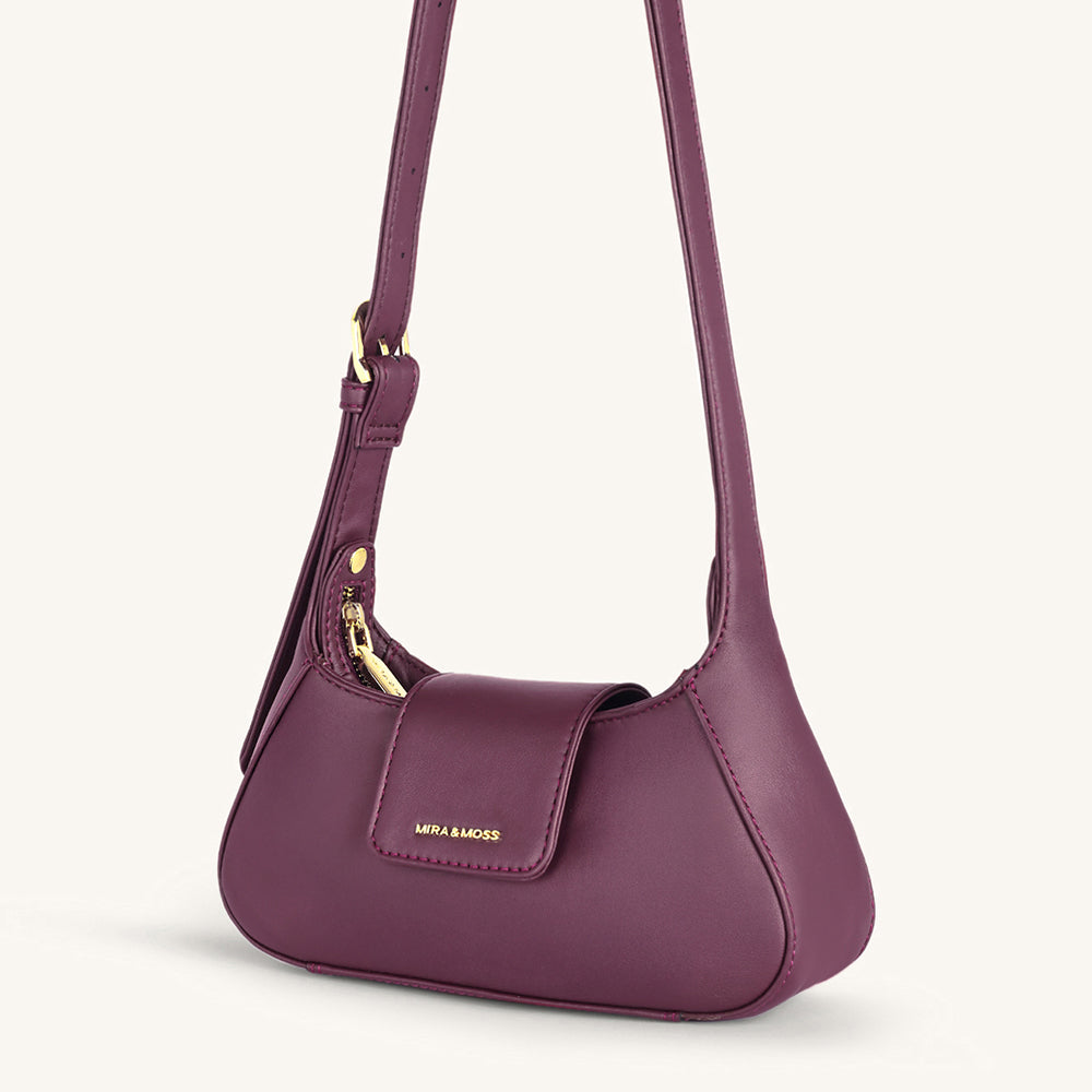 Mira & Moss Graciela Petite Shoulder Bag - Plum - Myra USA