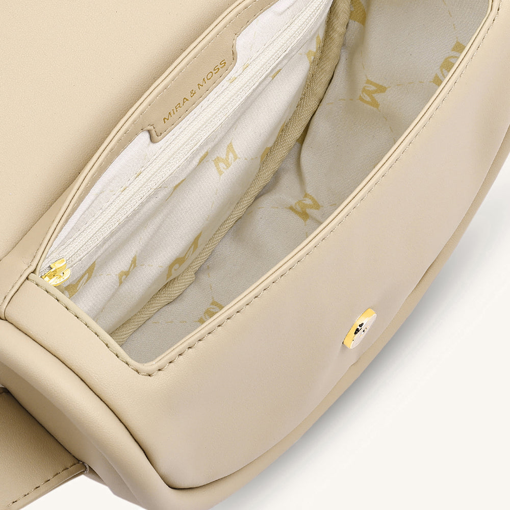 Mira & Moss Sophia Shoulder Bag - Light Taupe - Myra USA