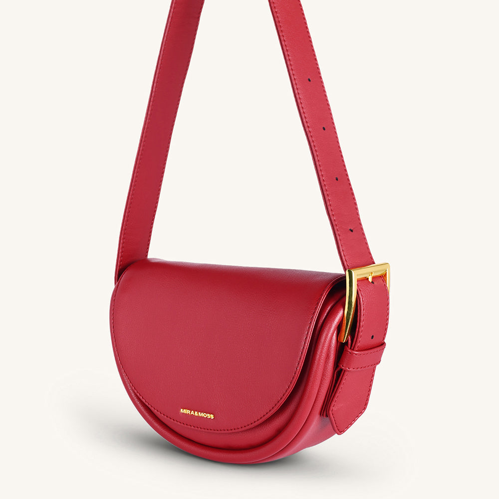 Mira & Moss Sophia Shoulder Bag - Garnet Red - Myra USA