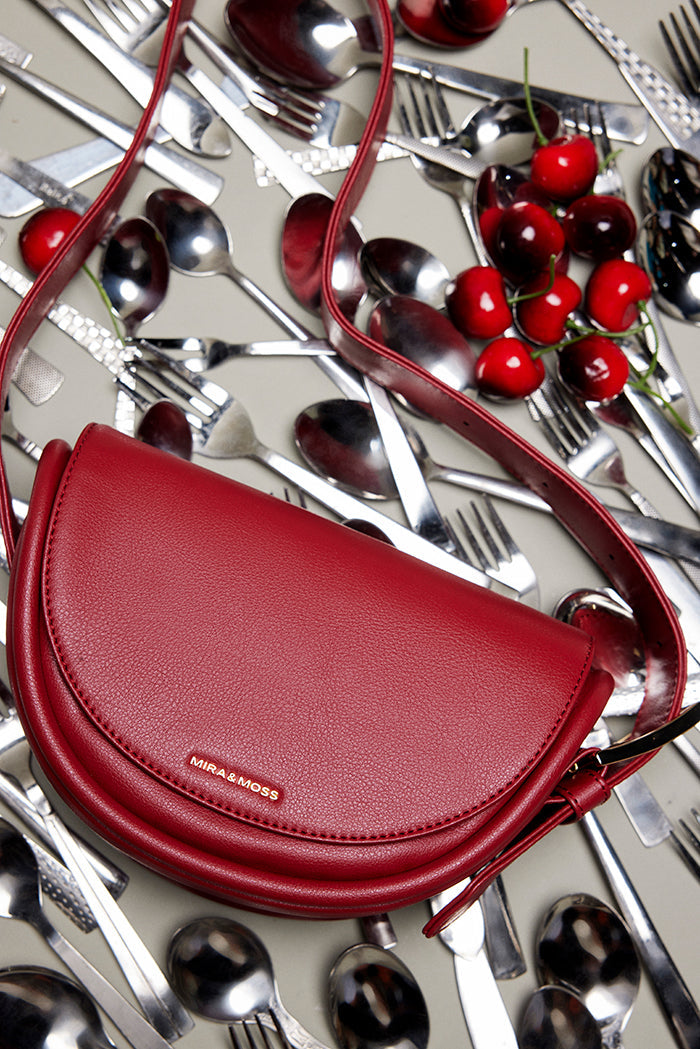 Mira & Moss Sophia Shoulder Bag - Garnet Red - Myra USA