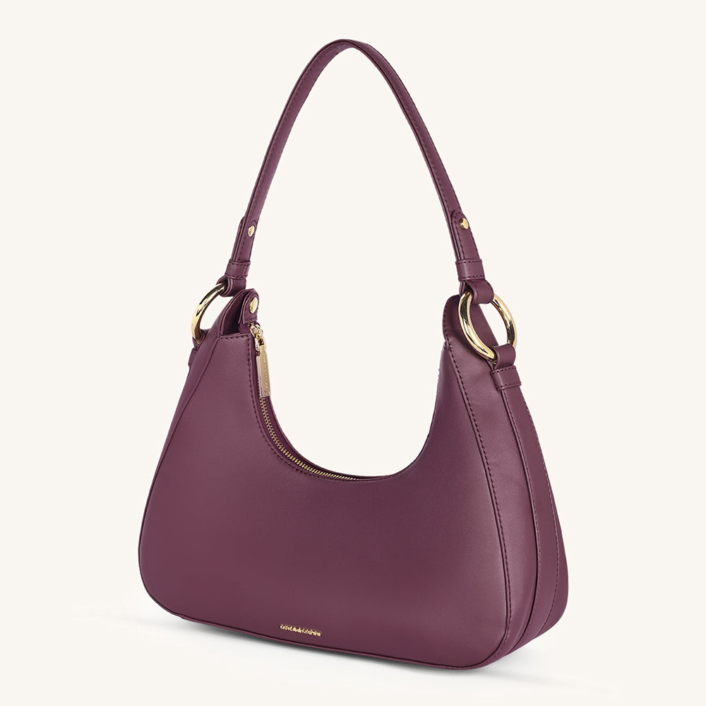 Mira & Moss Ava Shoulder Bag - Plum - Myra USA