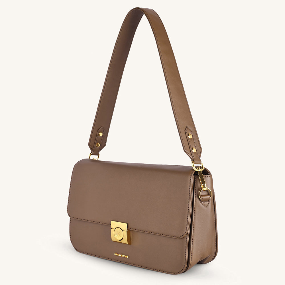 Mira & Moss Ravenne Shoulder Bag - Chocolate Latte - Myra USA
