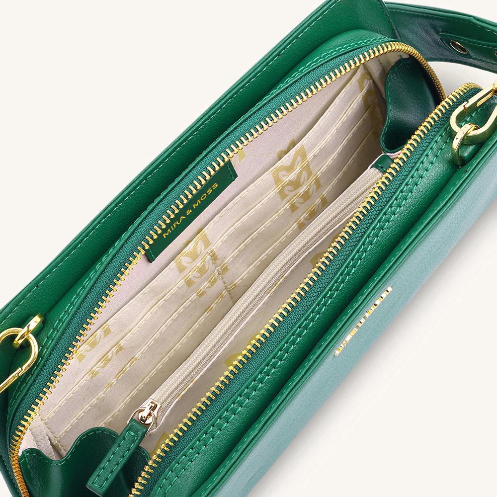 Mira & Moss Solenne Shoulder Bag - Malachite Green - Myra USA