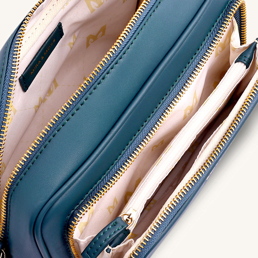 Mira & Moss Lucienne Crossbody Bag - Pine Teal - Myra USA
