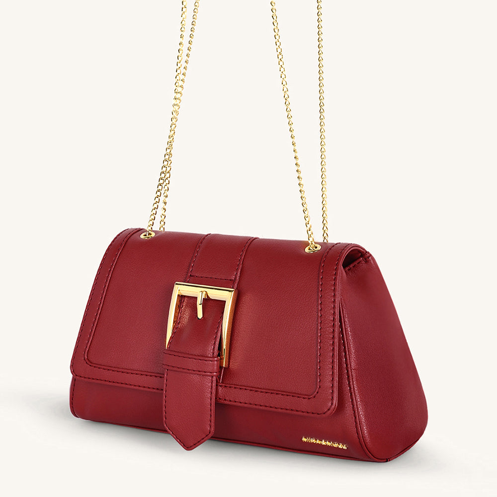 Mira & Moss Adrienne Crossbody Bag - Garnet Red - Myra USA