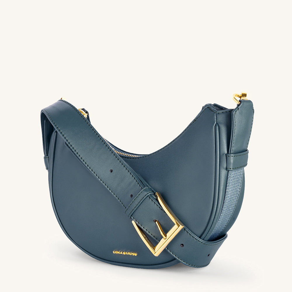 Mira & Moss Sabine Crescent Crossbody Bag - Pine Teal - Myra USA