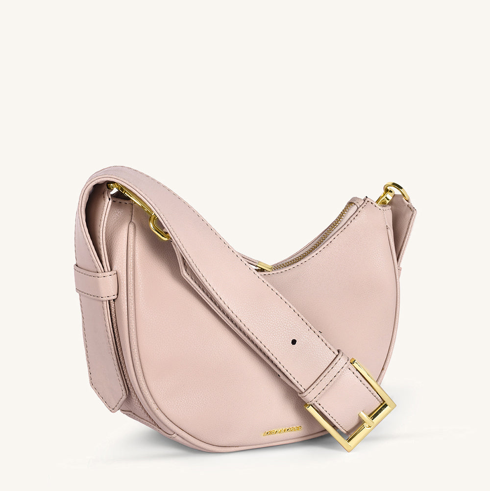 Mira & Moss Sabine Crescent Crossbody Bag - Transcendent Pink - Myra USA