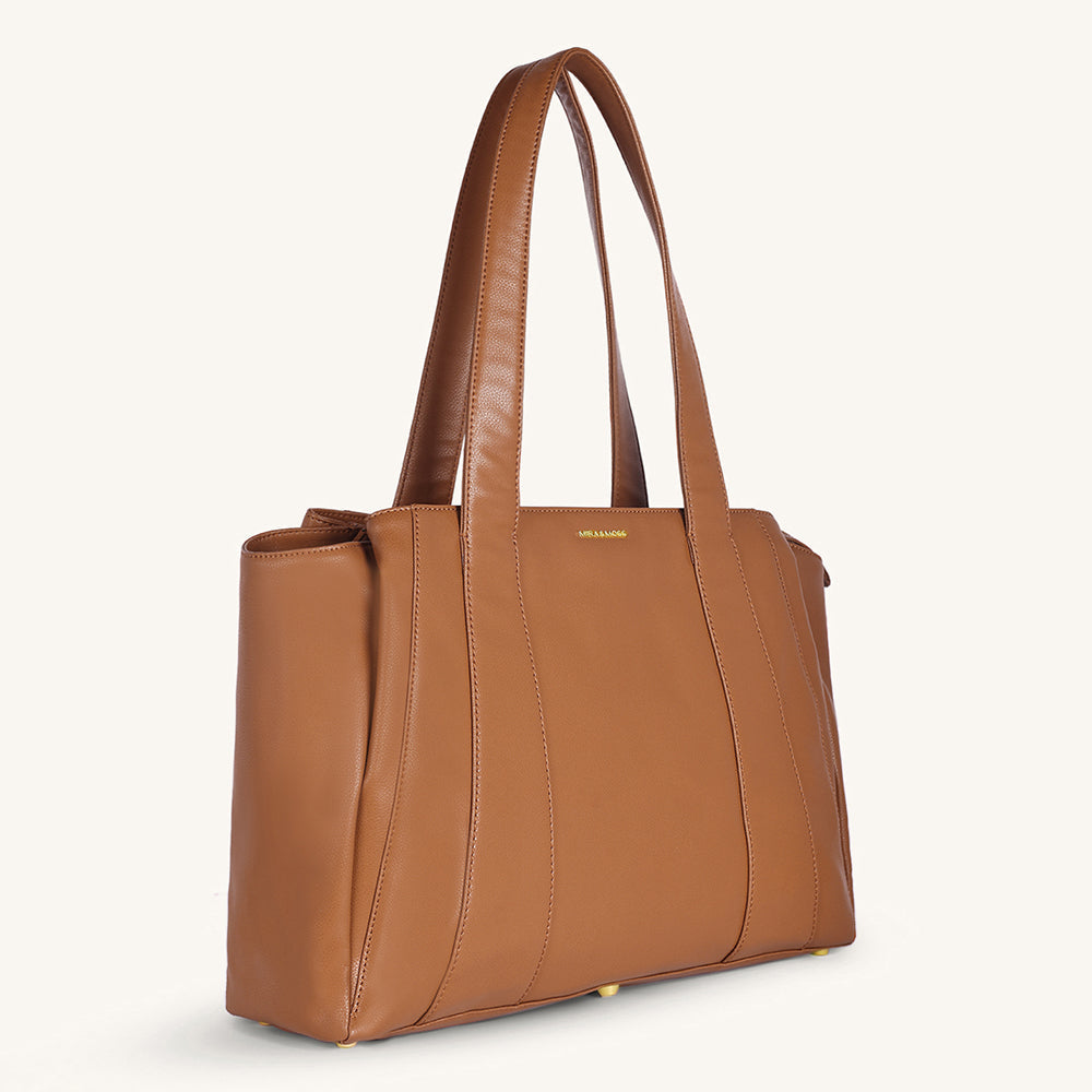 Mira & Moss Victoria Tote Bag - Tan - Myra USA