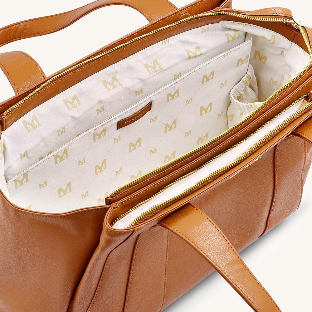 Mira & Moss Victoria Tote Bag - Tan - Myra USA