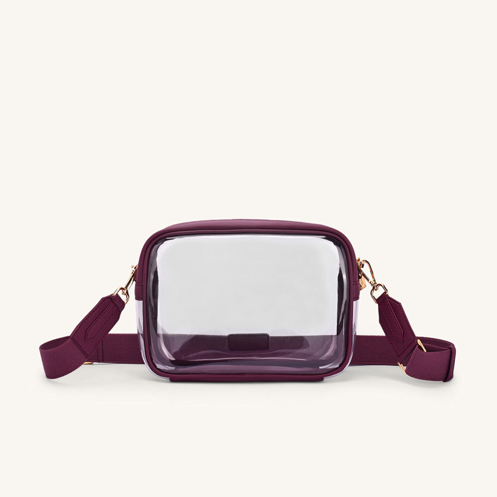 Mira & Moss Cleo Clear Bag - Plum - Myra USA