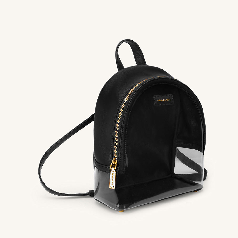Mira & Moss Francine Clear Backpack - Black - Myra USA