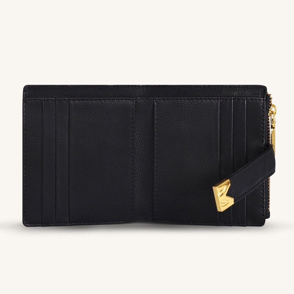 Mira & Moss Regina Compact Wallet - Black - Myra USA