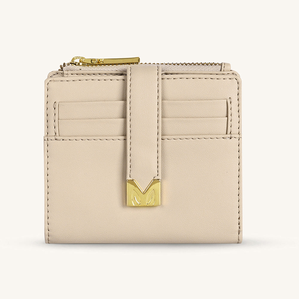 Mira & Moss Regina Compact Wallet - Light Taupe - Myra USA