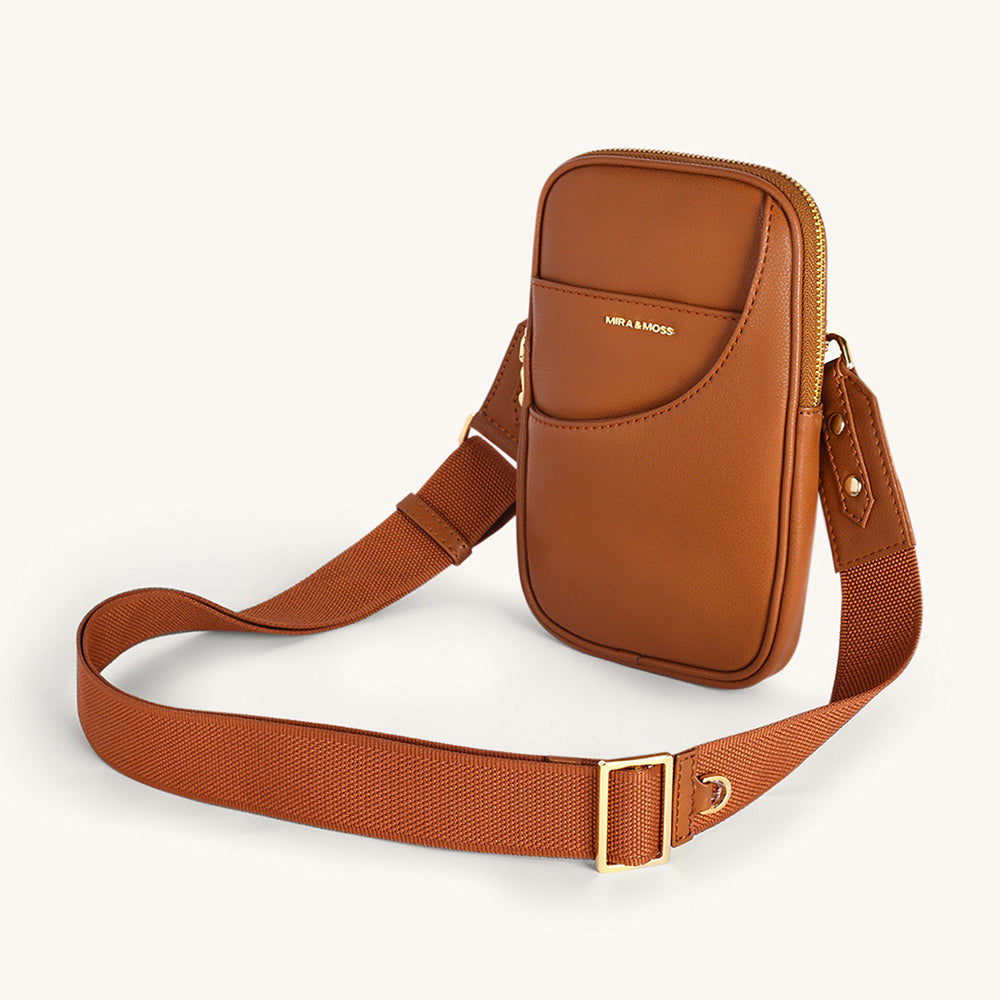Mira & Moss Iris Mini-Crossbody Bag - Tan - Myra USA