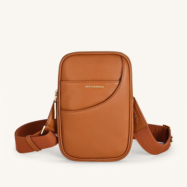 Mira & Moss Iris Mini-Crossbody Bag - Tan - Myra USA