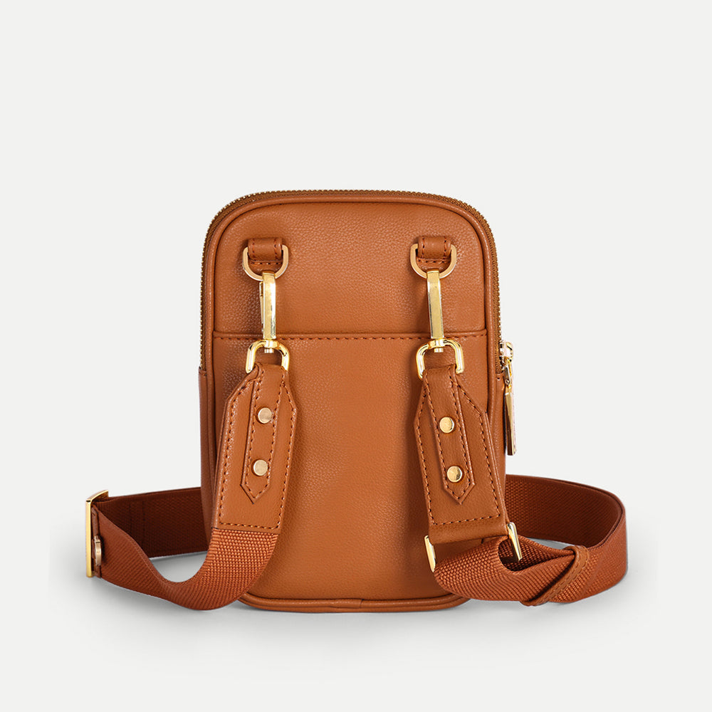 Mira & Moss Iris Mini-Crossbody Bag - Tan - Myra USA