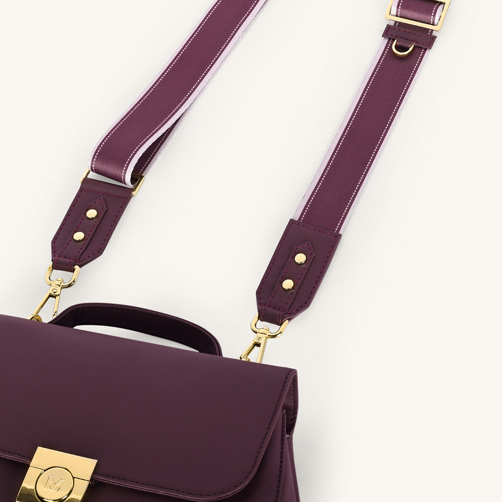 Marissa Coordinate Bag Strap - Plum - Myra USA