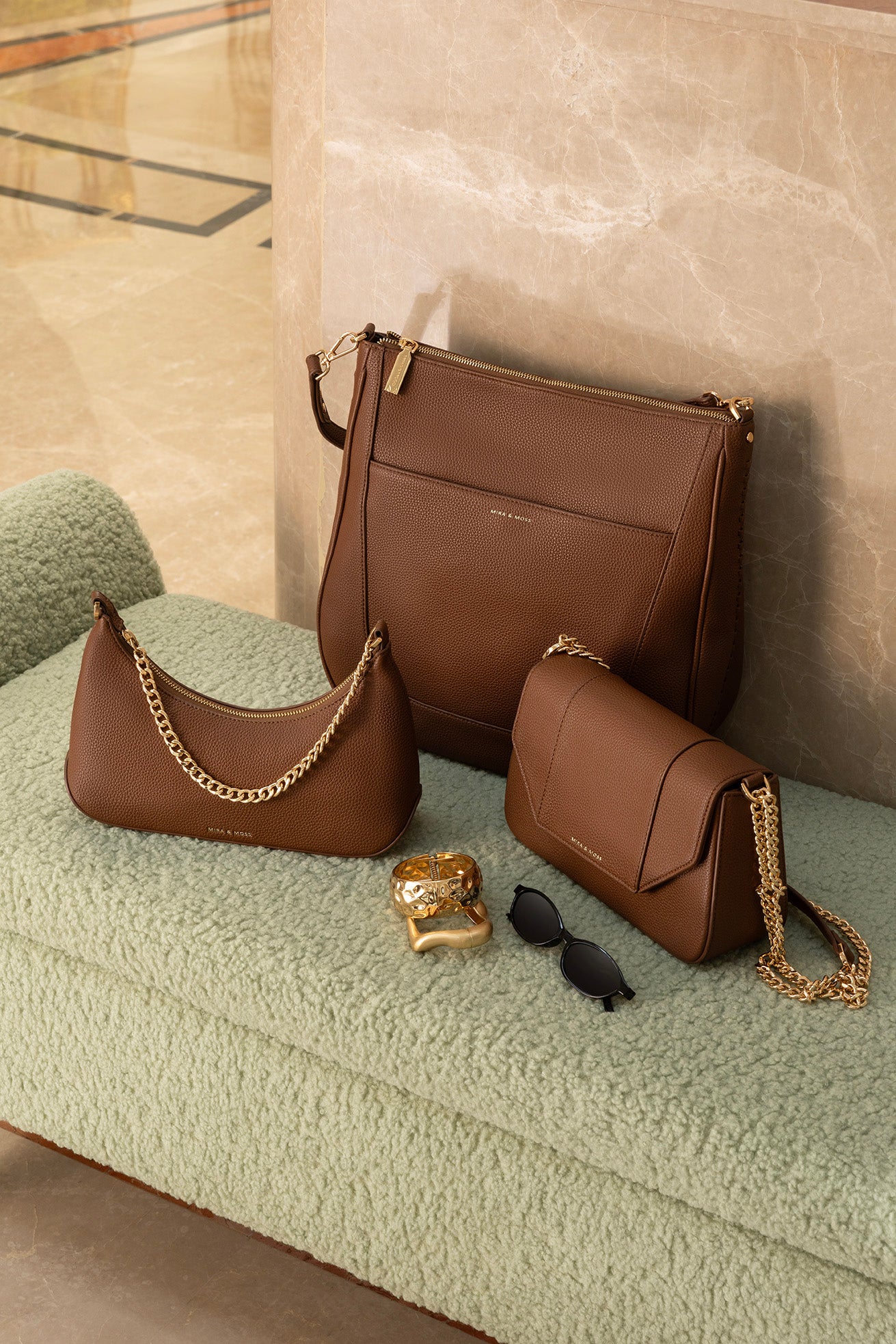 Mira & Moss Talia Shoulder Bag - Toffee - Myra USA