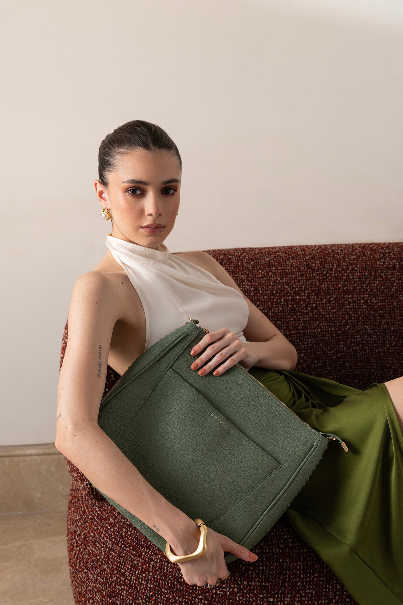 Mira & Moss Talia Shoulder Bag - Sage - Myra USA