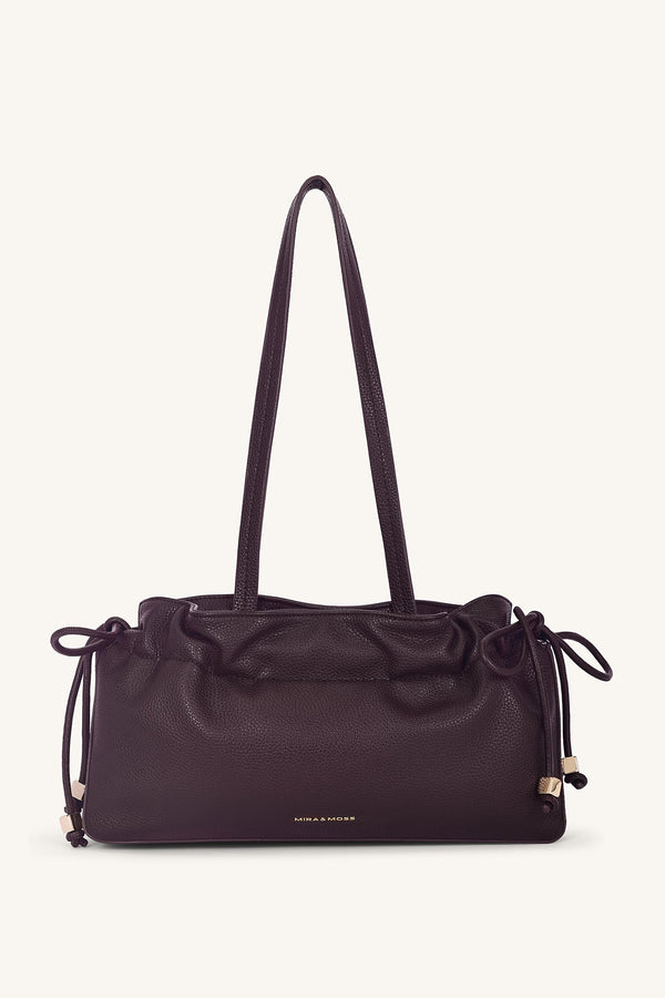 Solene Drawstring Shoulder Bag - Cocoa - Myra USA