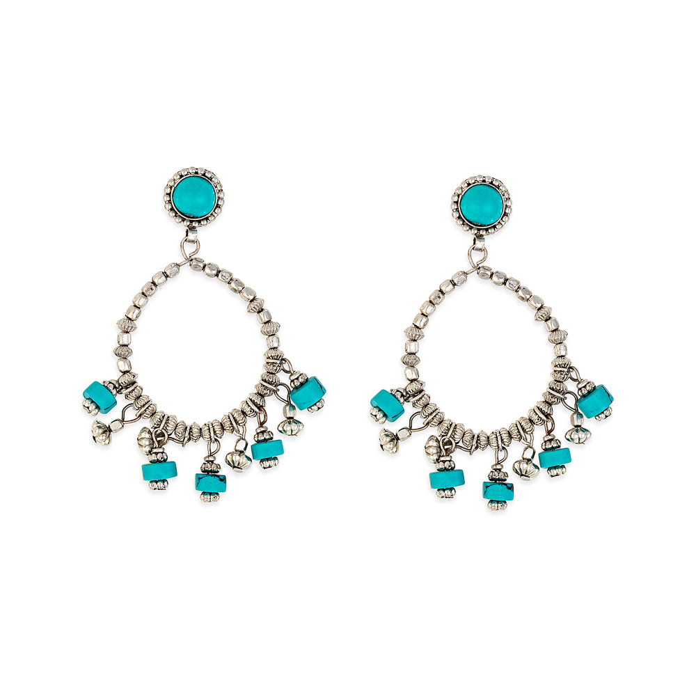 Turquoise Mesa Hoops(Earrings) - Myra USA
