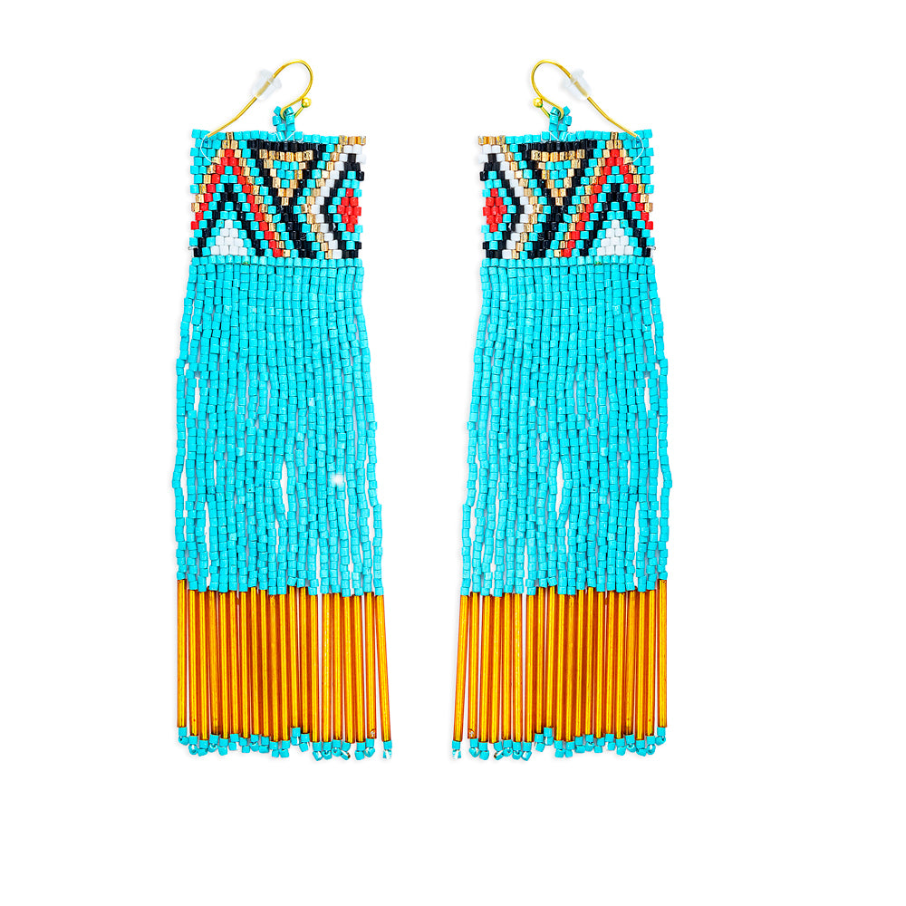Resplendent Flow Beaded Earrings - Myra USA