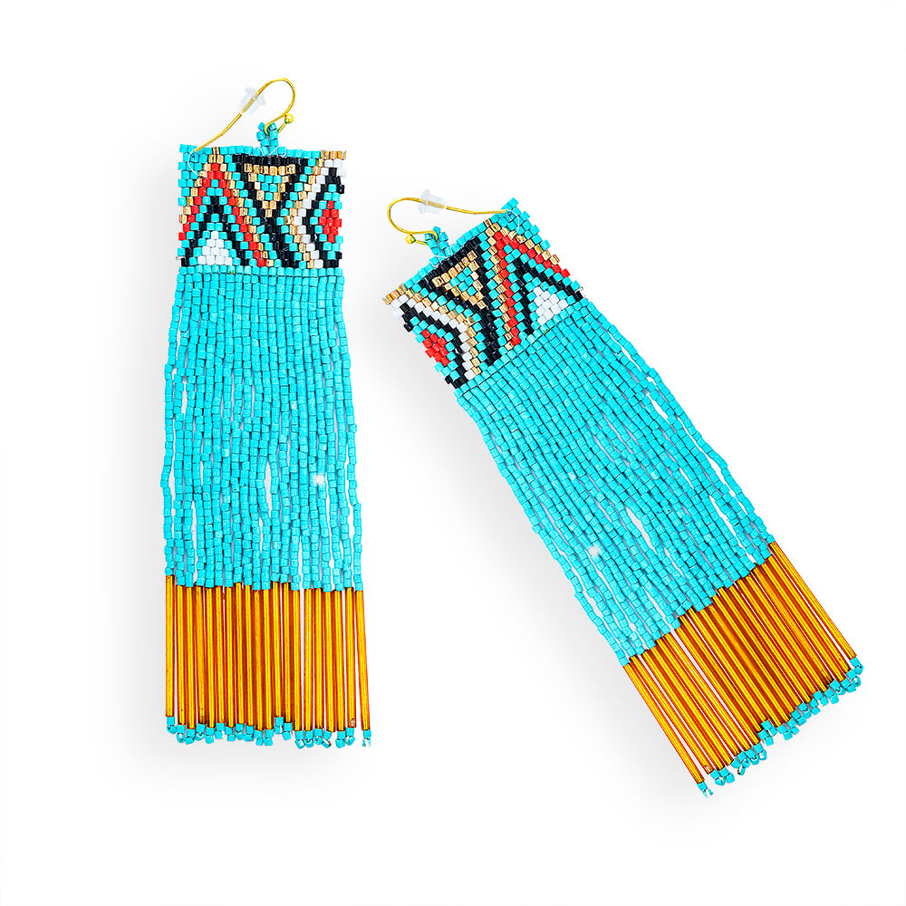 Resplendent Flow Beaded Earrings - Myra USA