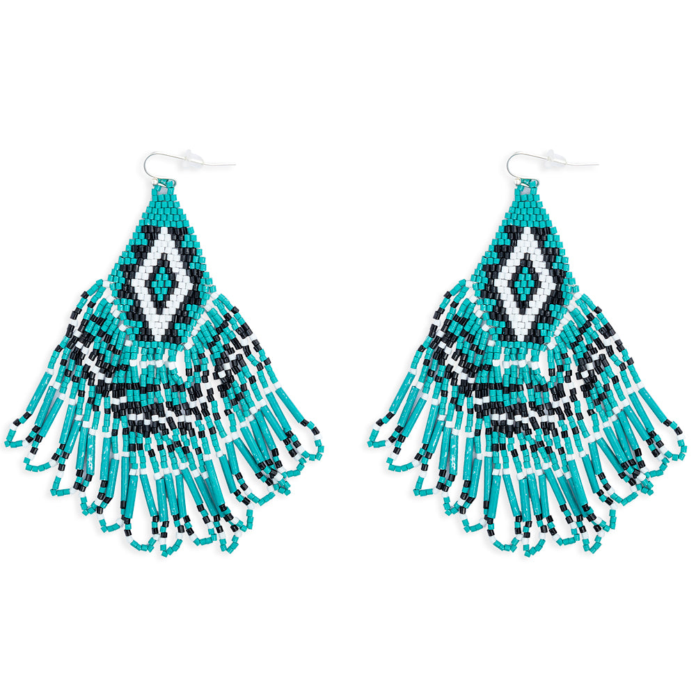 Streaming Light Earrings In Turquoise - Myra USA