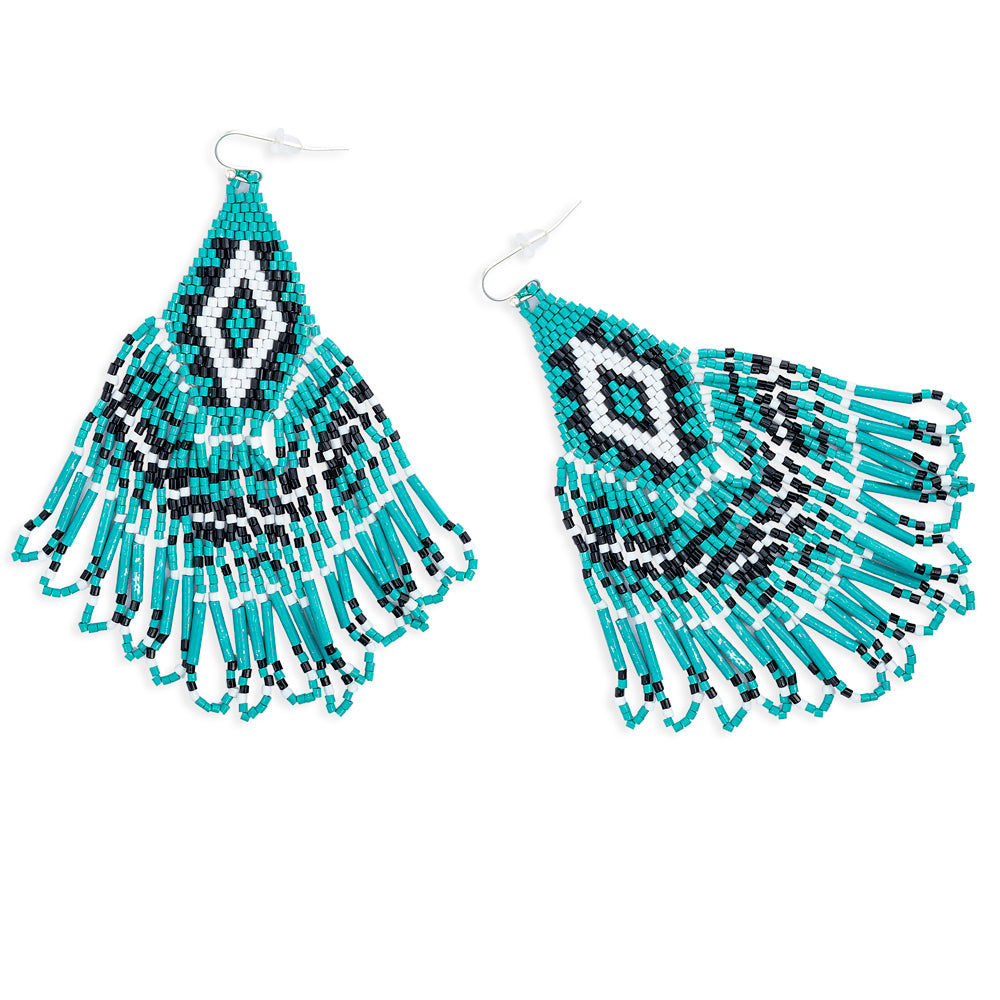 Streaming Light Earrings In Turquoise - Myra USA