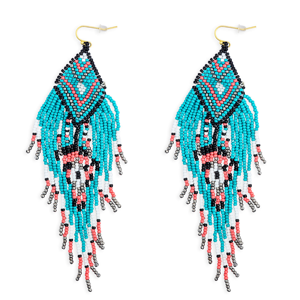 Shawl Of My Tribe Beaded Earrings - Myra USA