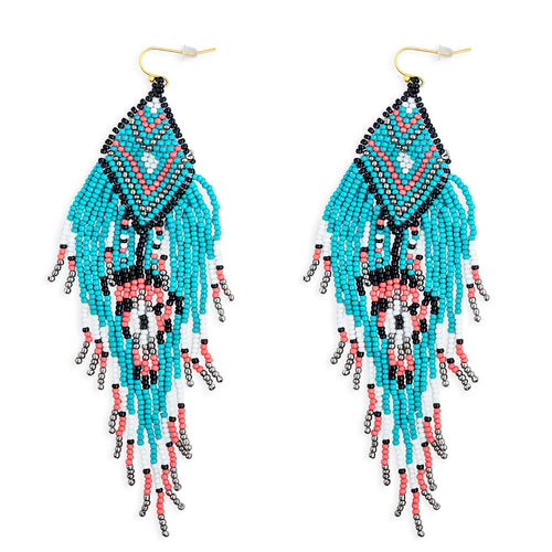 Shawl Of My Tribe Beaded Earrings - Myra USA