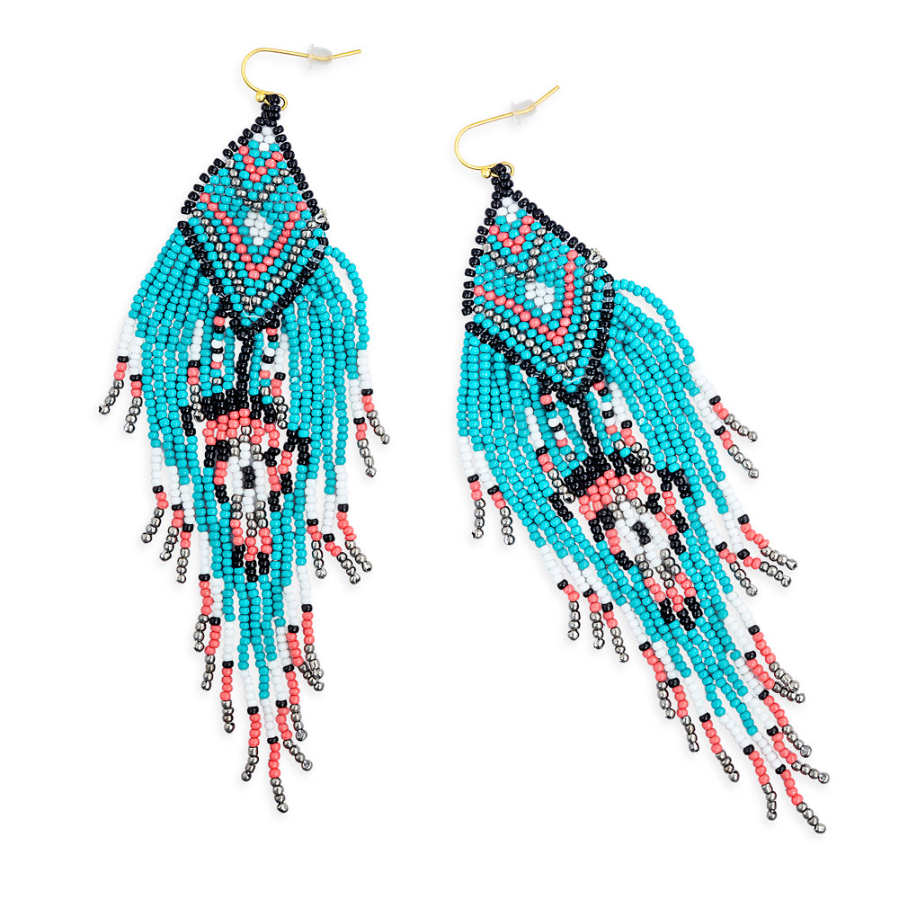 Shawl Of My Tribe Beaded Earrings - Myra USA