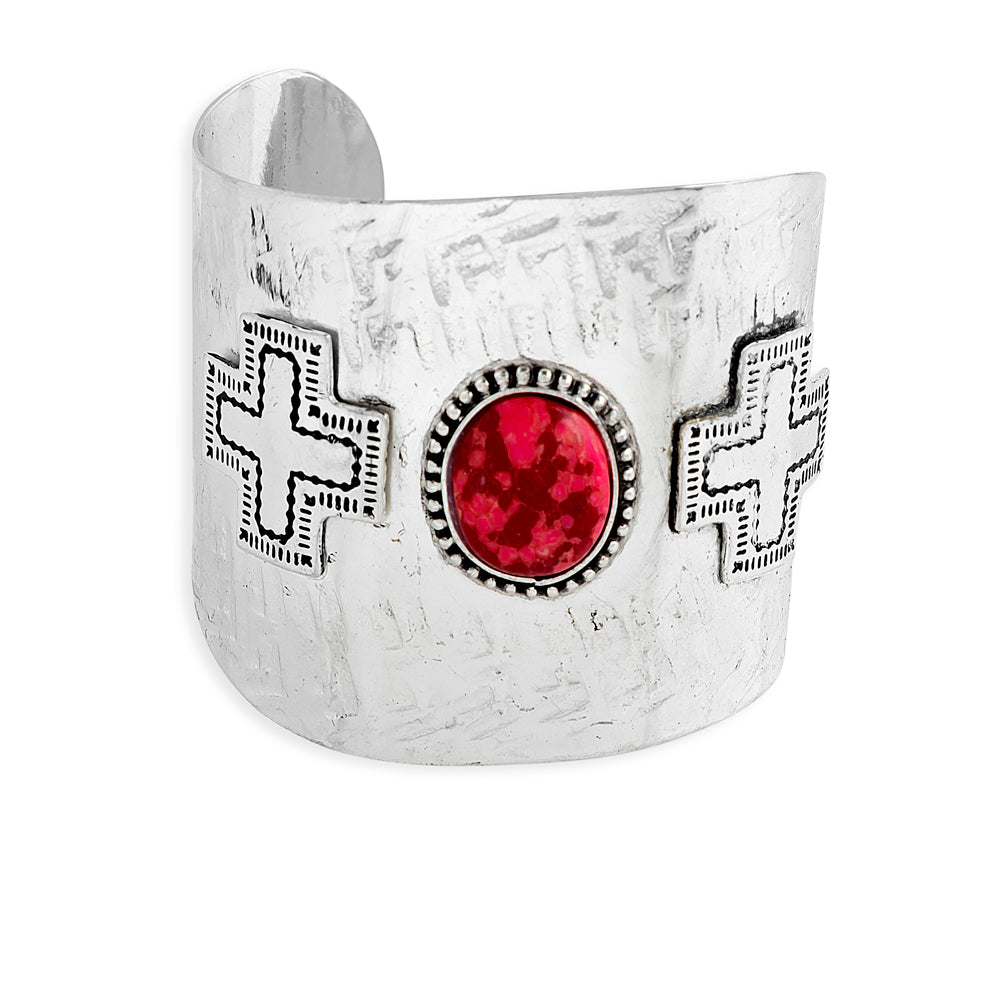 Pueblo Redstone Cuff Bracelet - Myra USA